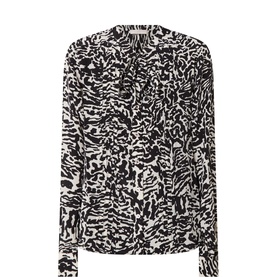 Delvine Silk Printed Blouse