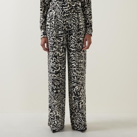 Aviva Silk Printed Wide Leg Trousers