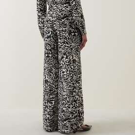 Aviva Silk Printed Wide Leg Trousers