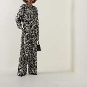 Aviva Silk Printed Wide Leg Trousers