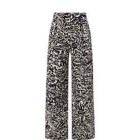 Aviva Silk Printed Wide Leg Trousers