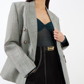 Dorian Frame Buckle Leather Belt