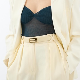 Dorian Frame Buckle Leather Belt