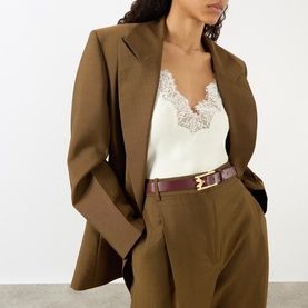 Pin Buckle Leather Belt