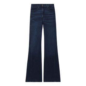 Heather Stretch Wide Leg Jeans