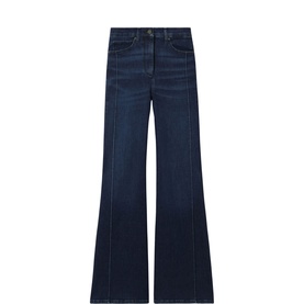 Heather Stretch Wide Leg Jeans