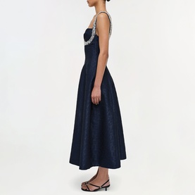 Charlotte Jacquard Embellished Dress