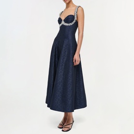 Charlotte Jacquard Embellished Dress