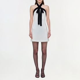 Jolie Velvet Tie Mini Dress