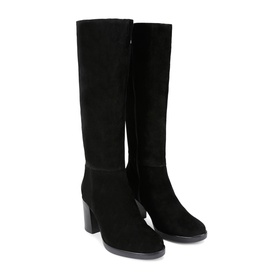 Silver Knee High Boots