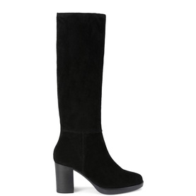 Silver Knee High Boots