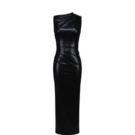 strapless dress a line Romina Strapless Satin Maxi Dress