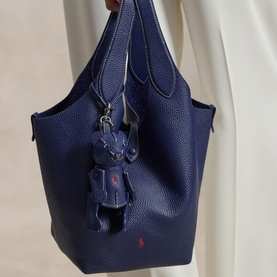 Bear Pony Logo Leather Bag Charm