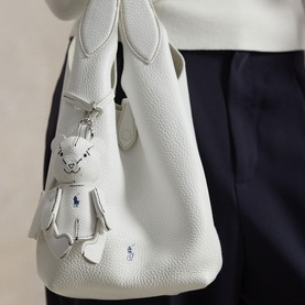 Bear Pony Logo Leather Bag Charm