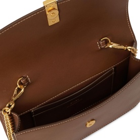 ID Leather Chain Wallet Bag