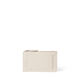 Bear Logo Leather Zip Cardholder