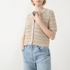 Angeline Textured-Knit Cardigan