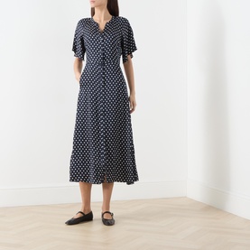 Alaja Polka Dot Shirt Dress