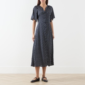 Alaja Polka Dot Shirt Dress