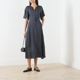 Alaja Polka Dot Shirt Dress