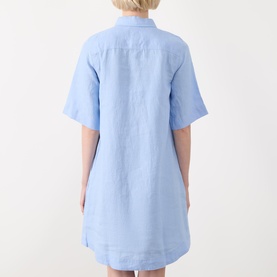 Sardiae Linen Mini Shirt Dress