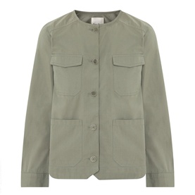 Aziza Collarless Overshirt
