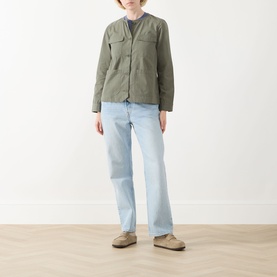 Aziza Collarless Overshirt