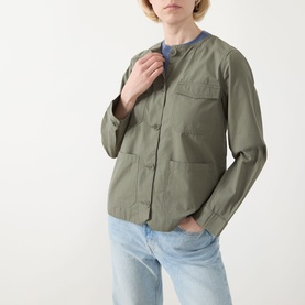 Aziza Collarless Overshirt