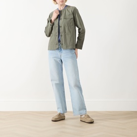 Aziza Collarless Overshirt