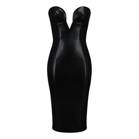 Shia Strapless Faux Leather Dress