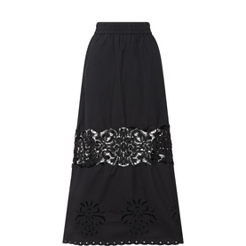 Ancia Embroidered Lace Skirt