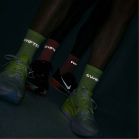 Pack of Two Volt and Crimson Reflective Running Socks S/M