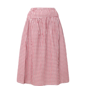 Brunhil Gingham Flared Skirt