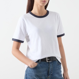 Angelita Contrast Trim T-Shirt