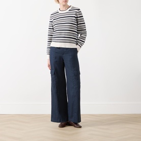 Atena Linen Utility Straight Leg Trousers