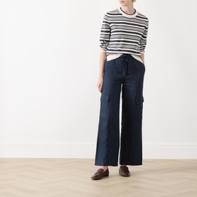 Atena Linen Utility Straight Leg Trousers