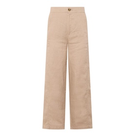 Atima Linen High-Rise Straight Leg Trousers