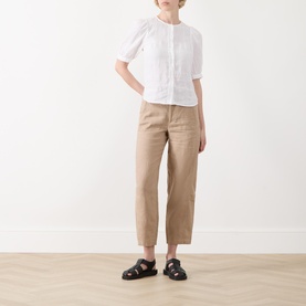 Atima Linen High-Rise Straight Leg Trousers