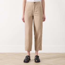 Atima Linen High-Rise Straight Leg Trousers