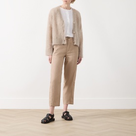 Atima Linen High-Rise Straight Leg Trousers