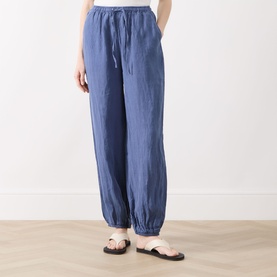 Betana Linen Wide-Leg Trousers