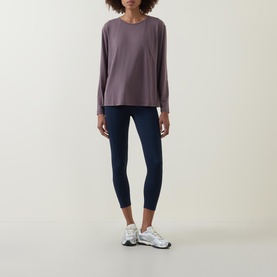 Soft Flow Strappy Back Boxy Long Sleeve Top