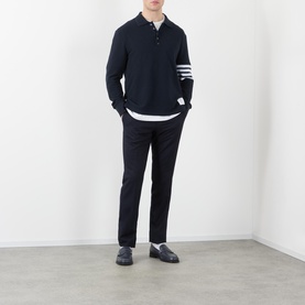Textured 4-Bar Polo Shirt