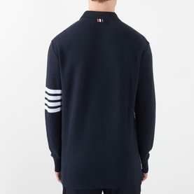 Textured 4-Bar Polo Shirt