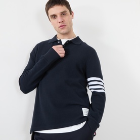 Textured 4-Bar Polo Shirt