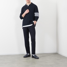 Textured 4-Bar Polo Shirt