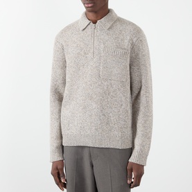 Alpha Plain Stitch Zip Polo