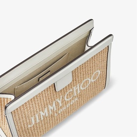 Avenue Raffia Logo Clutch