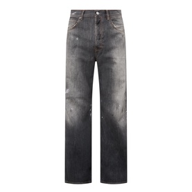 2021M Paint Splatter Mid-Rise Wide Leg Jeans