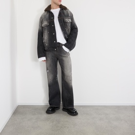 2021M Paint Splatter Mid-Rise Wide Leg Jeans